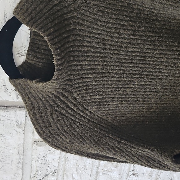 Madewell Northfield Mockneck Pullover Sweater in Green H3339 Women's Size LARGE - Picture 3 of 7